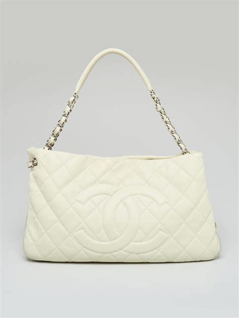 chanel caviar expandable tote|CHANEL Caviar Quilted Expandable Zip Shoulder Bag White .